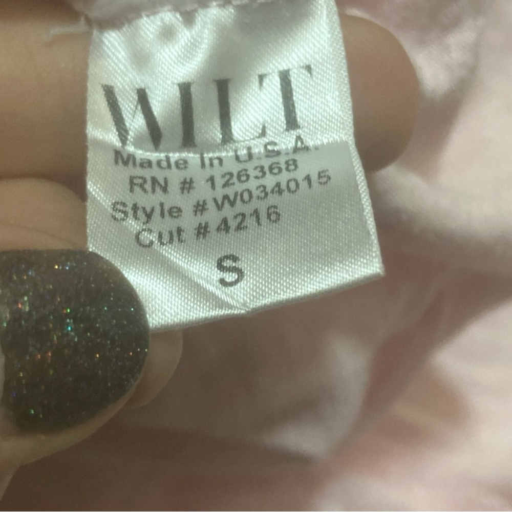 Wilt Light Pink Short Sleeve Tee Shirt Style #W034015 Cut #4216 Size Small - Picture 4 of 4